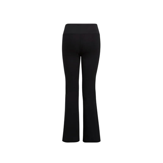 adidas Kids Girls 3-Stripes Flare Leg Pants Black Adi, Small Slim, AK4871