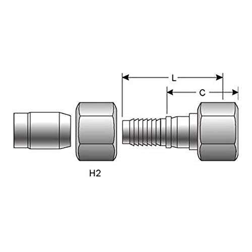 Gates G40170-0808B Brass Hose Pipe Coupling, Fitting