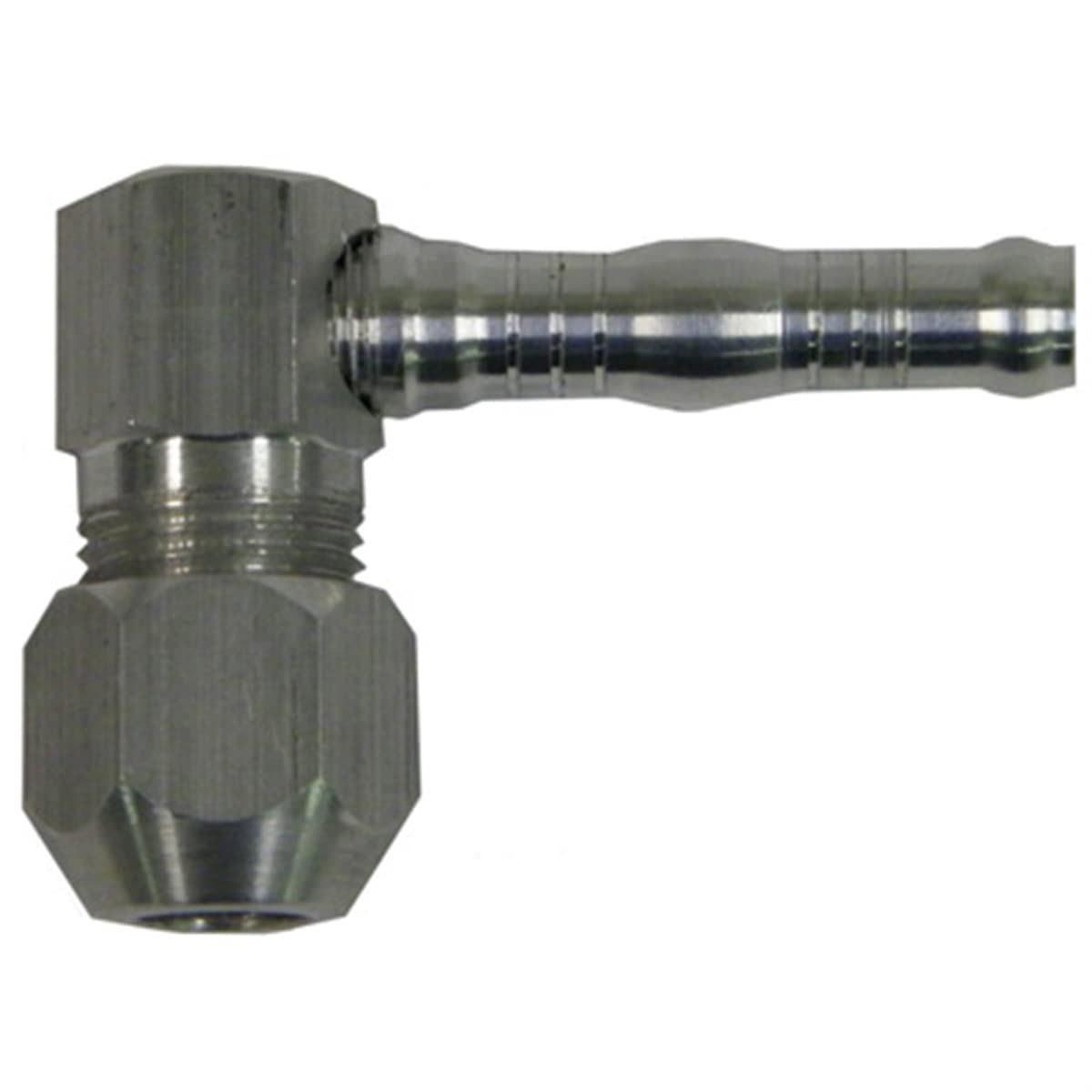 S.U.R. & R. SRRAC2812 90° Hose, #8 Compression Fitting - Silver