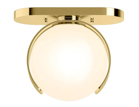 Kohler Kraga 32374-FM01-2PL 14in 1 Light Flush Mount Ceiling Light Polished