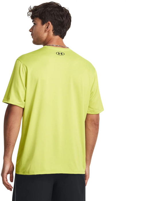 Under Armour Men's Tech Vent T-Shirt Lime Yellow Black Activewear