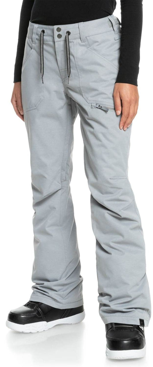 Roxy Women's Nadia Snow Pants Large Heather Grey Waterproof Insulated Skiing