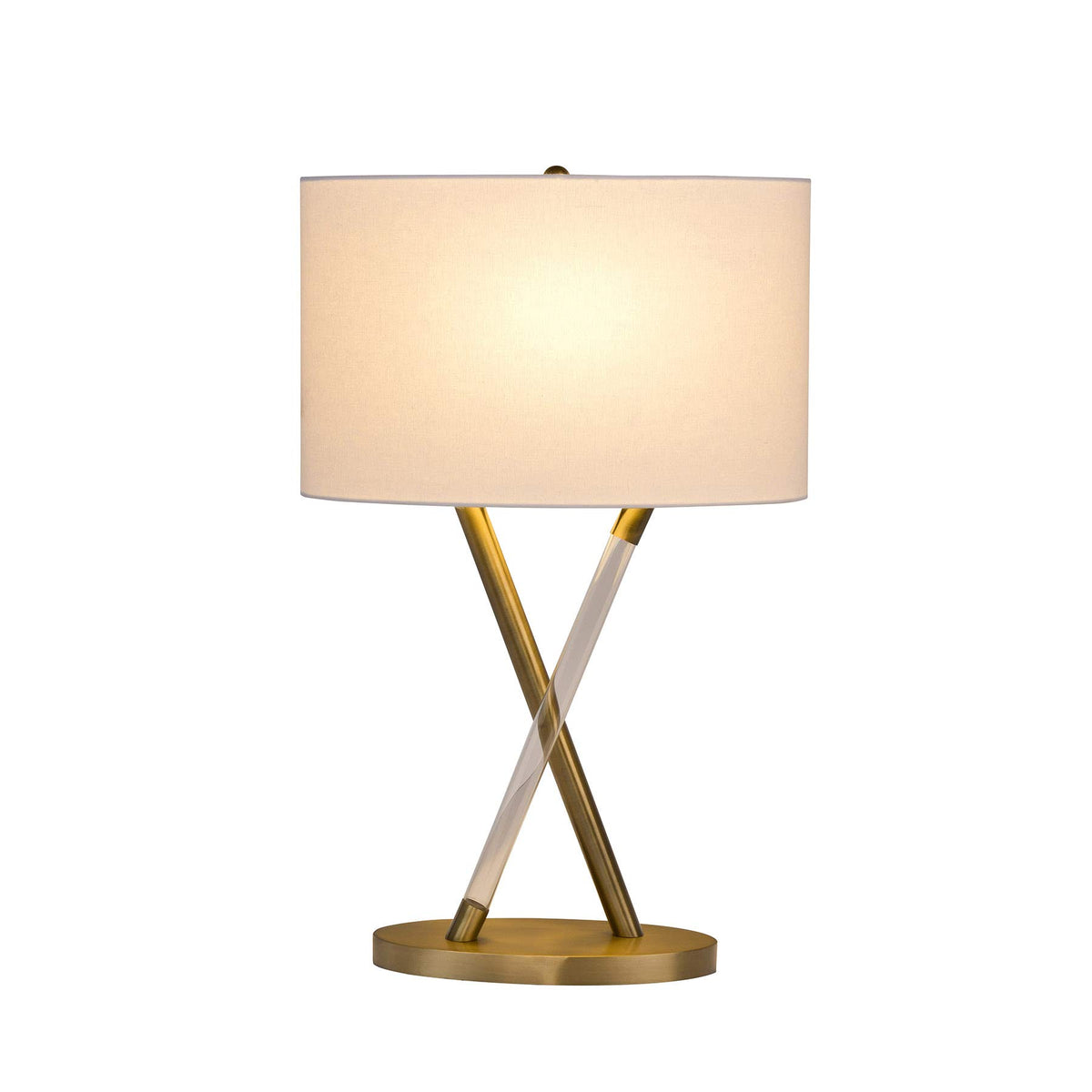 Litex Rose Gold Glass Lamp, Modern Table Light, 120V, Model 86223