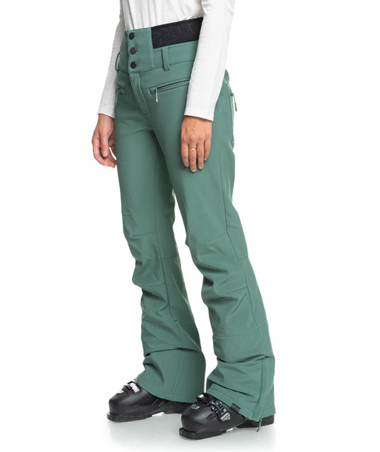 Roxy Women's Rising High Snow Pants 15K Waterproof Dark Forest