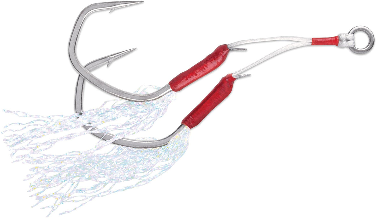 VMC TechSet Tandem Assist Hook 200 lb #5/0 Multi Color Fishing Hook Accessory