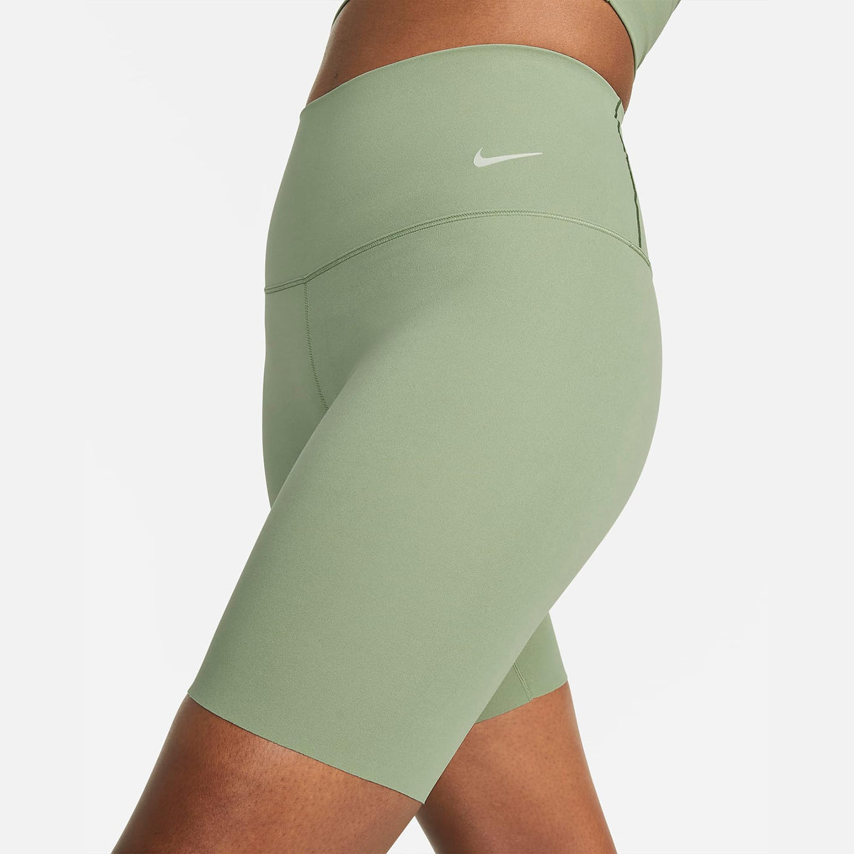 Nike Zenvy Women's High-Waisted 8" Biker Shorts, Green, Size M