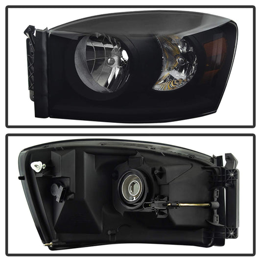 Spyder 9030369 Headlights for 2006-2009 Dodge Ram 1500 2500 3500 Black Smoke