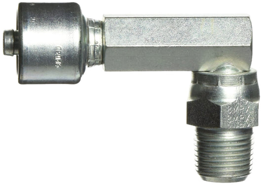 Gates 6G-8MPX90L MegaCrimp Male Pipe Swivel Coupling 3/8" NPTF Fitting