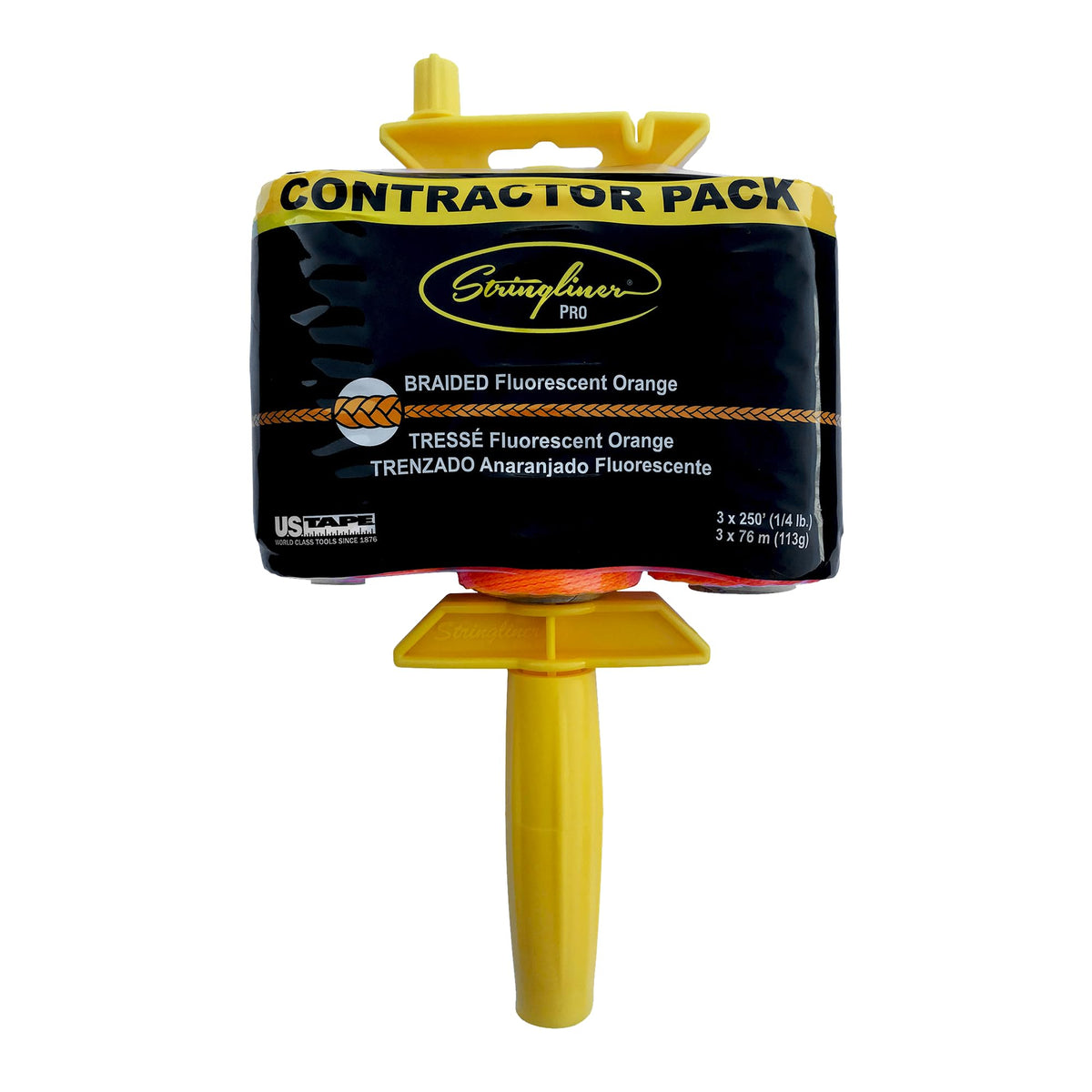 Stringliner PRO 750 Foot Fluorescent Orange Masons Twine Reel Tool