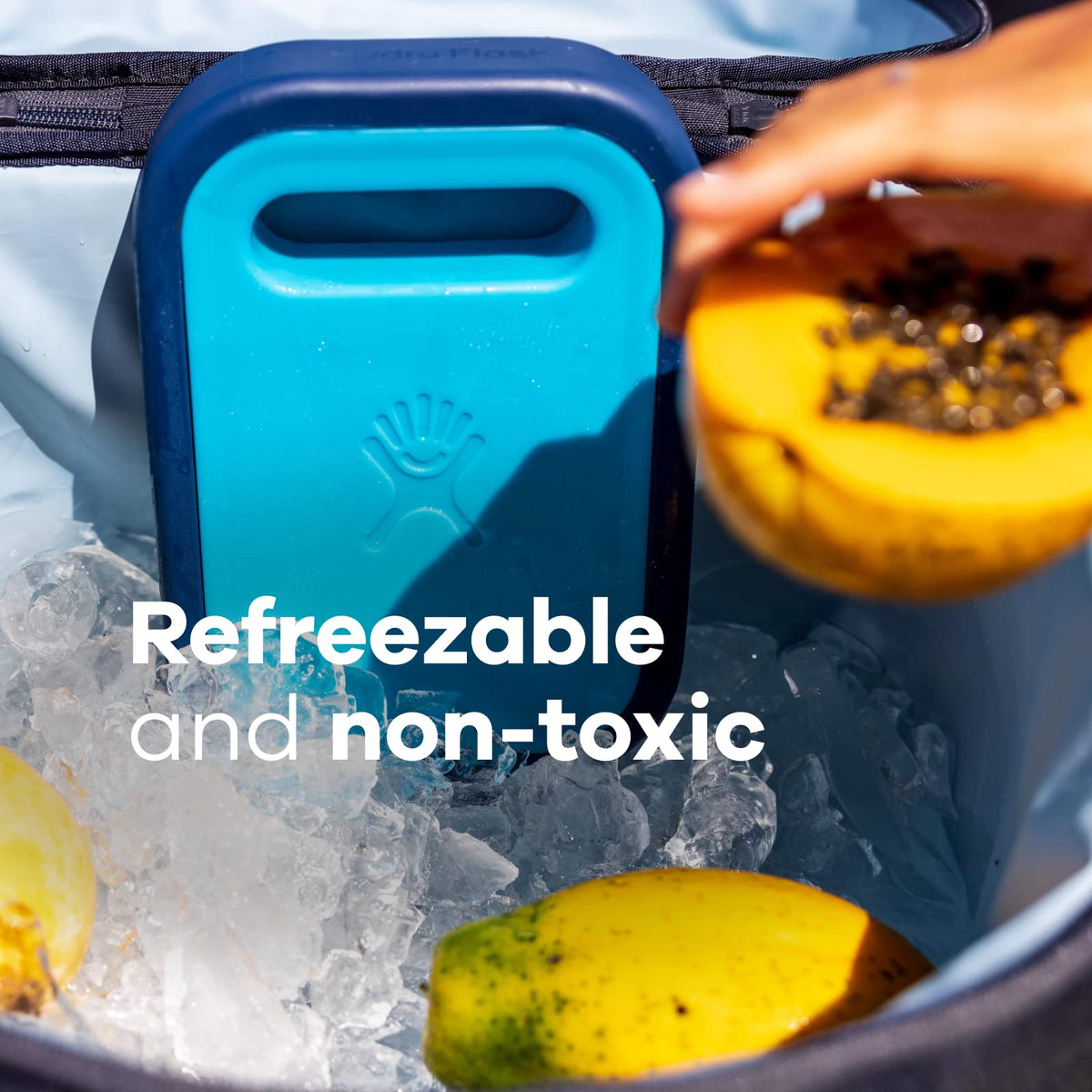 Hydro Flask Ice Pack BPA Free Reusable Medium Freezer Pacific Blue Totes