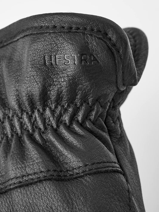 Hestra Deerskin Winter Gloves Black Insulated Polyester Boa Fleece Lining