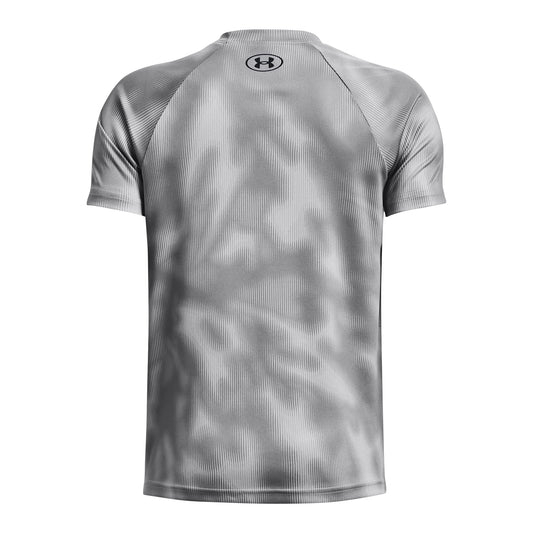 Under Armour Boys Tech Big Logo Short Sleeve T-Shirt Mod Gray Medium
