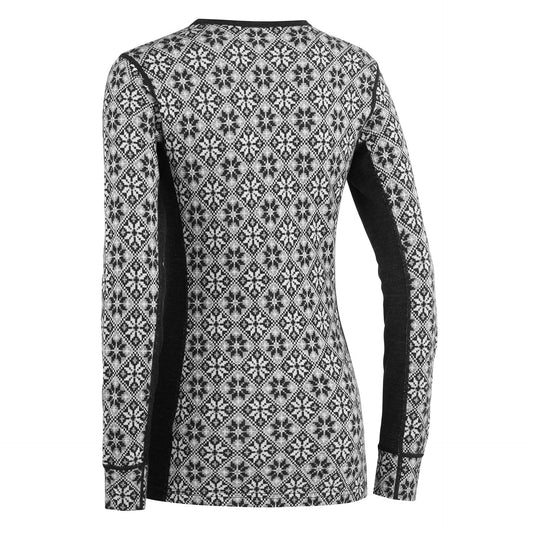 Kari Traa Rose Merino Wool Baselayer Top Long Sleeve Black Small for Women