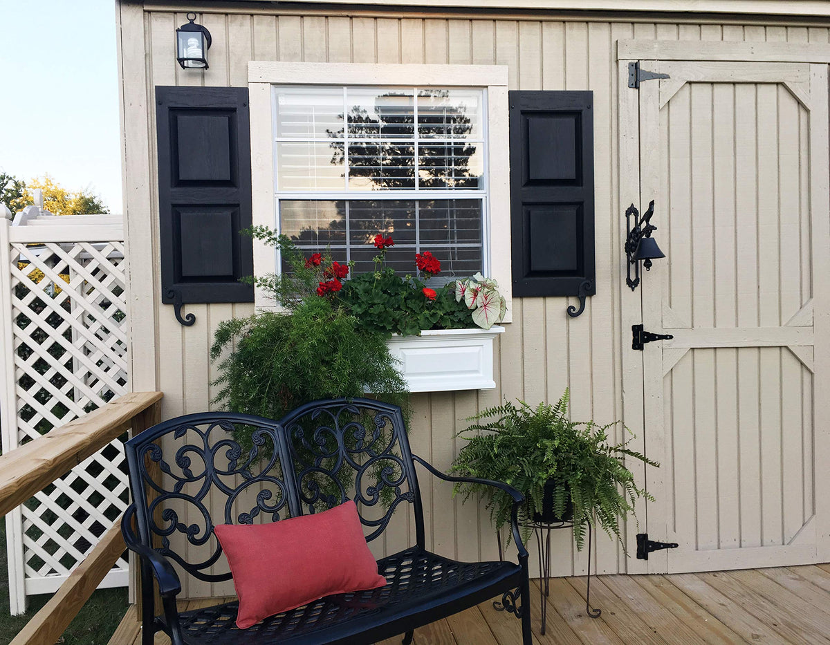 Builders Edge 14.5x40 Shutters Midnight Green Exterior Addition