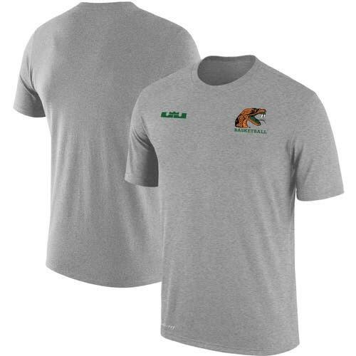 Nike Men's LeBron James Gray Performance T-Shirt Florida A&M Rattlers
