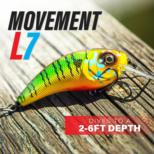 6th Sense Movement L7 Squarebill Crankbait - Boiled Crawfish, 3.15in, 2-6ft Dive