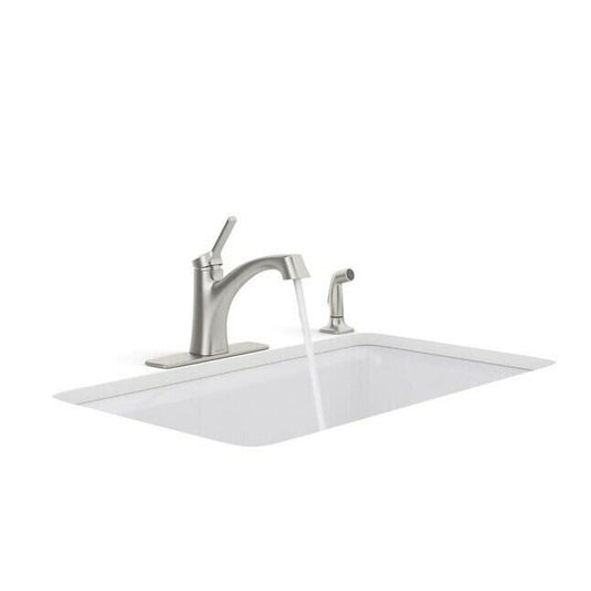 Kohler Maxton R22868-VS Single-Handle Low-Arc Kitchen Faucet with Side-Spray