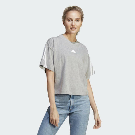 adidas Women's Future Icon T-Shirt White XS Loose Fit Cotton Shirt