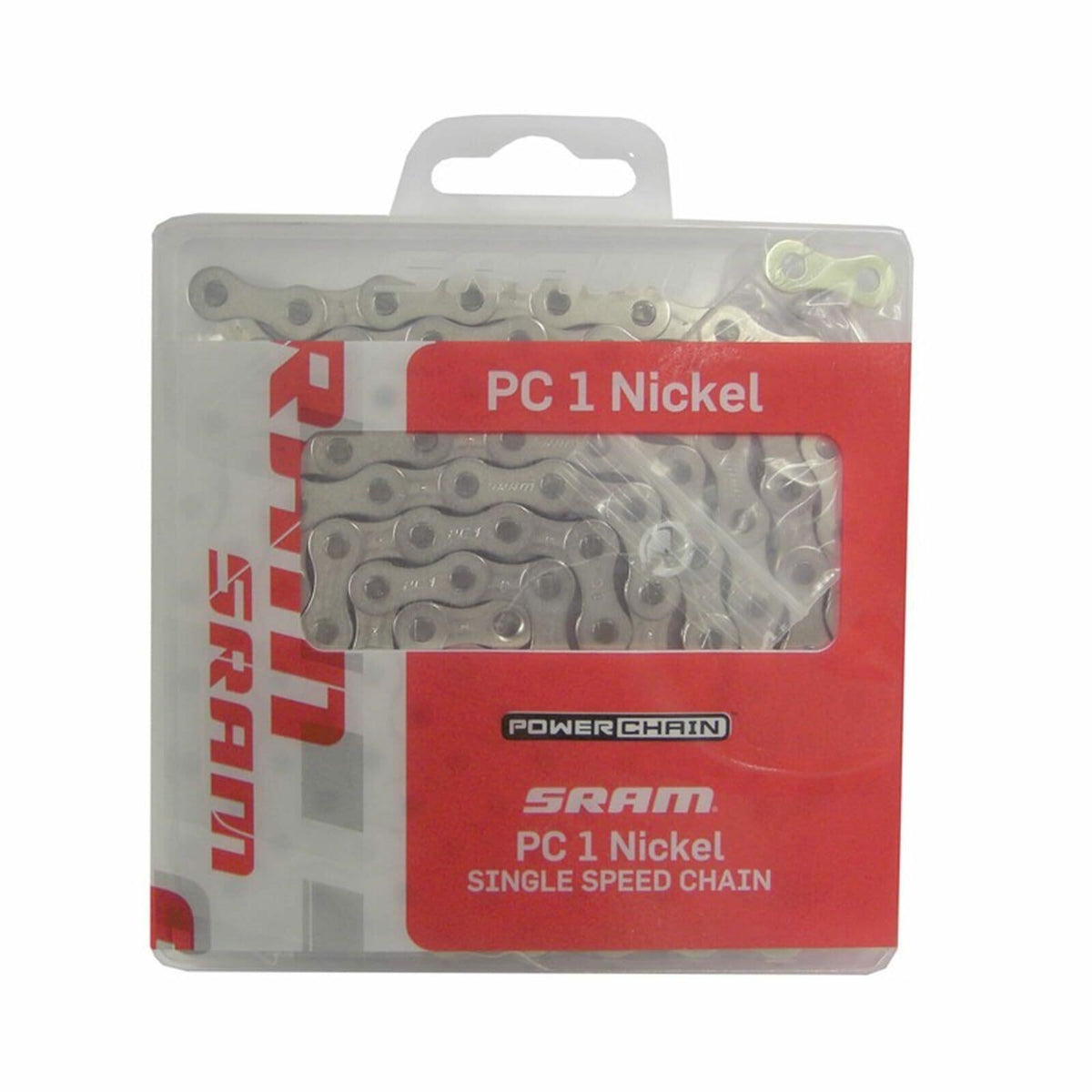 SRAM PC-1 114-Link Nickel Silver SnapLock Single-Speed Bike Chain USA