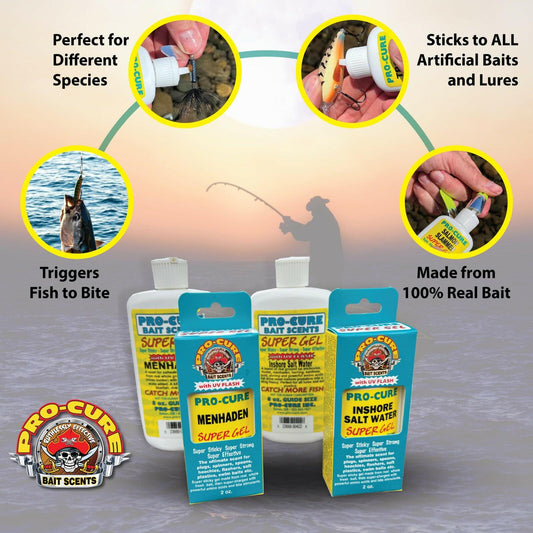 Pro-Cure Garlic Nightcrawler Gel 2oz Fish Attractant for Freshwater Fishing