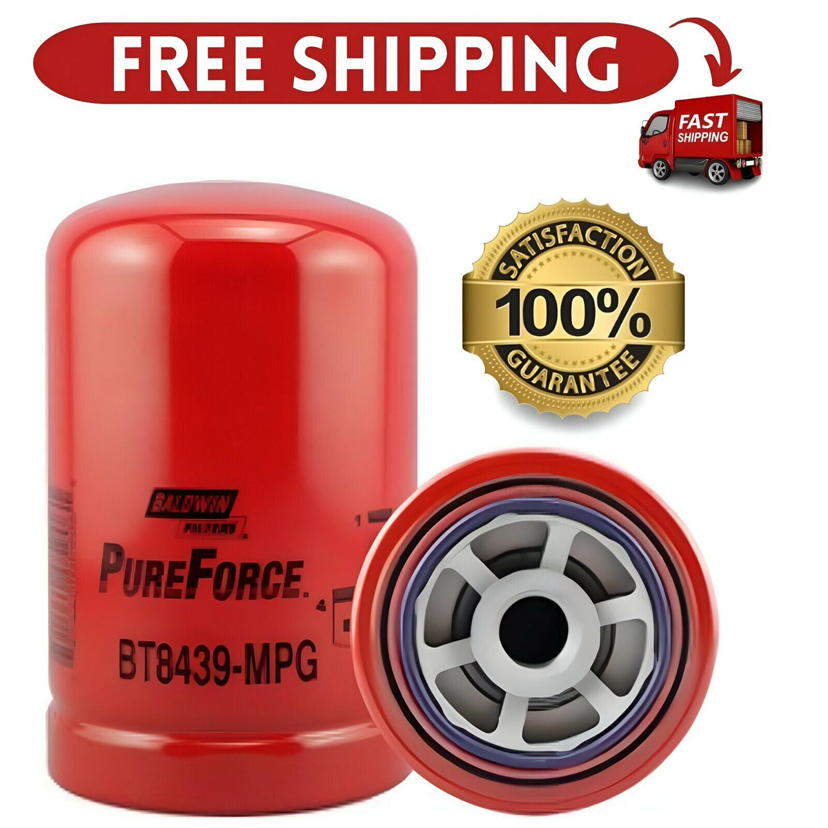 Baldwin BT8439-MPG 10 Micron Glass Spin-On Hydraulic Filter USA Made