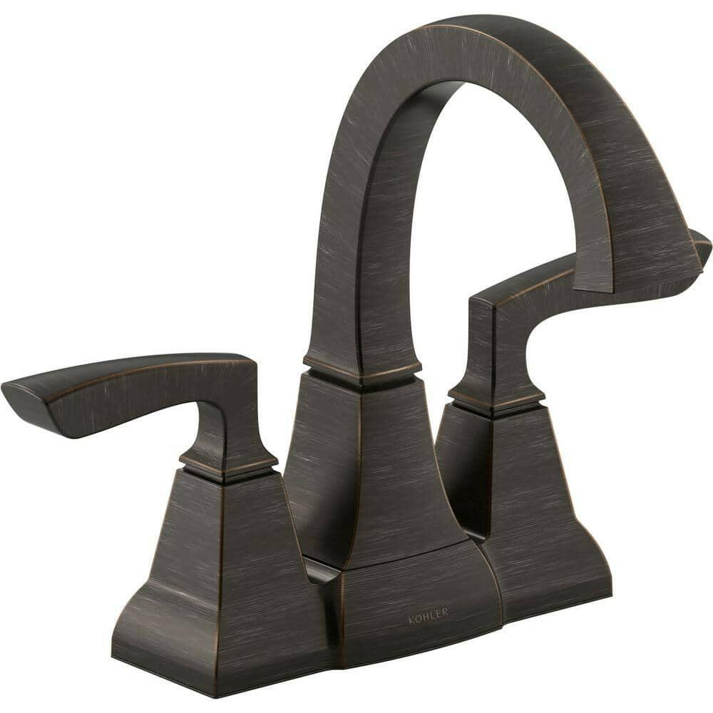 Kohler Kallan S82274190 4in Centerset 2 Handle Bathroom Sink Faucet Oil Rubbed
