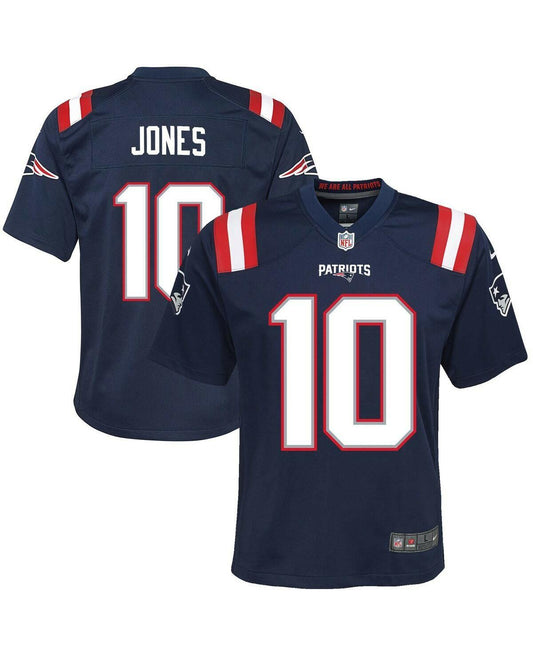 Nike Youth Mac Jones England Patriots Game Jersey - Navy Blue