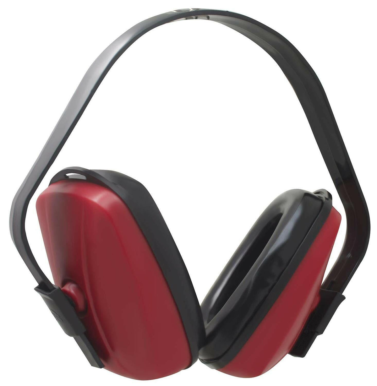 SAS Safety 6105 Earmuffs - Standard Hearing Protection for Work, Black/Red