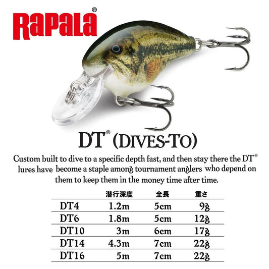 Rapala Dives-To 06 Fishing Lure, 2-Inch, Chartreuse Brown