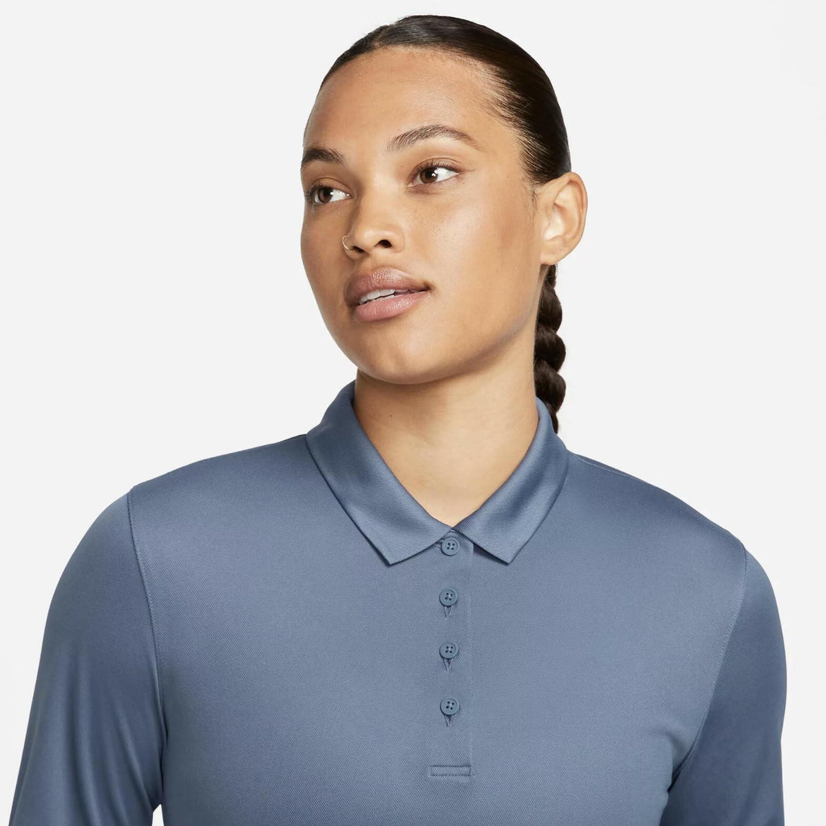 Nike Women's Dri-FIT Long Sleeve Golf Polo XX-Large Diffused Blue