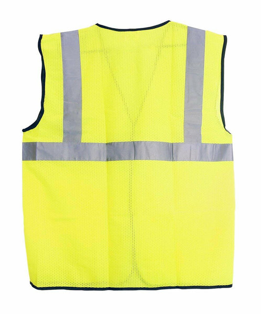 SAS Class 2 Yellow High-Visibility Safety Vest with 2in Reflective Tape, XL