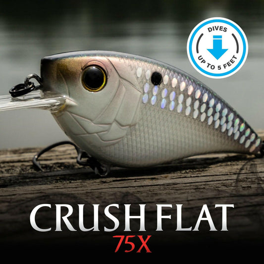 6th Sense Crush Flat 75X Crankbait Wild Lava Craw Lure for Bass Fishing