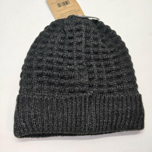 Cozy Cabin Youth Beanie, Gray Lined Knit, One Size, Shark Design, Acrylic
