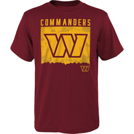Youth Burgundy Washington Commanders Liquid Camo T-Shirt Size L NFL Fan Gear