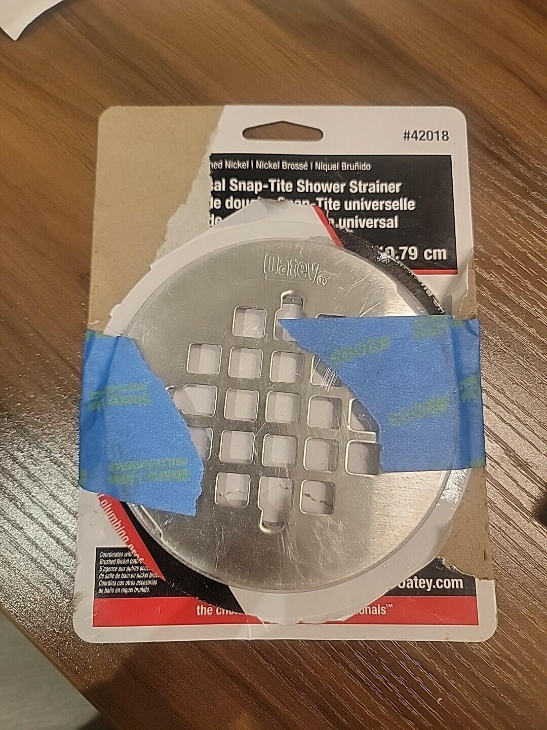 Oatey Universal Snap-Tite Round Strainer 4-1/4 in Brushed Nickel Sink Drain