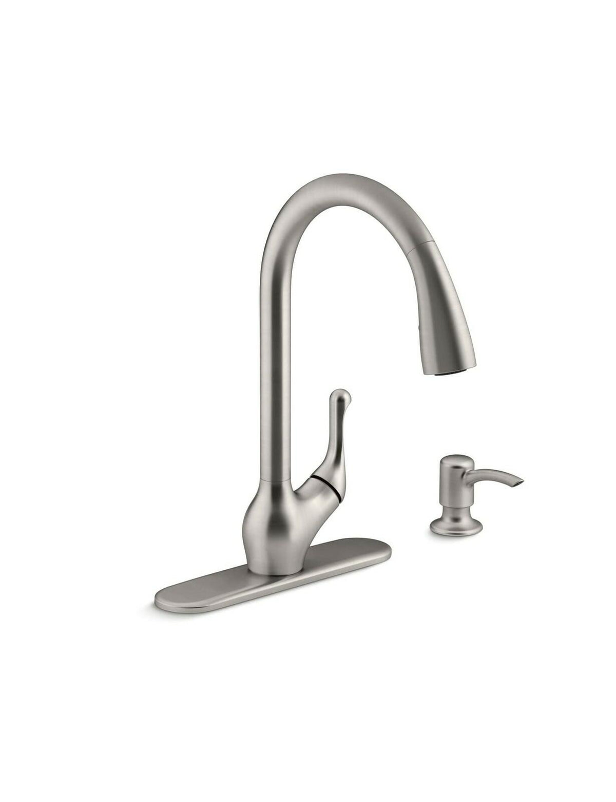 Kohler Barossa S67208480 Pull-Down Kitchen Faucet Chrome Finish Lotion Dispenser