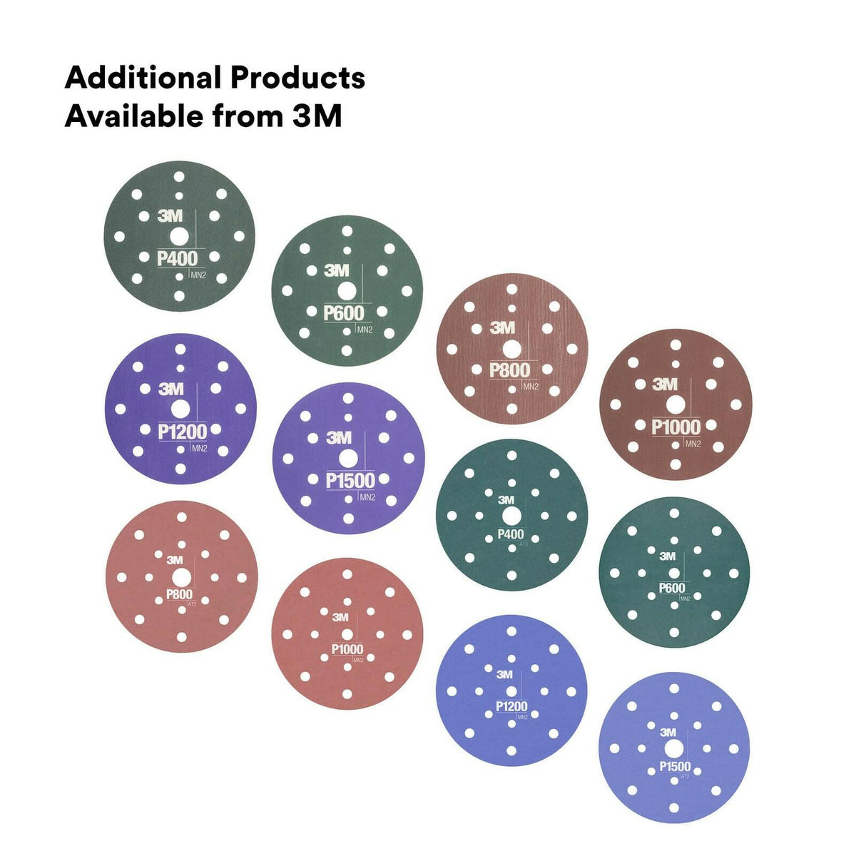 3M Hookit 34409 6in P1500 Flexible Abrasive Sanding Disc 25 Pack Paint