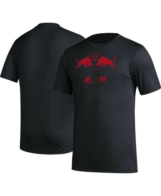 adidas Men's York Red Bulls Icon T-shirt - Black Soccer Fan Apparel