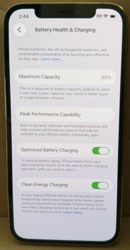 Apple iPhone 12 Pro 128GB Gold Unlocked Excellent 95% Battery Health