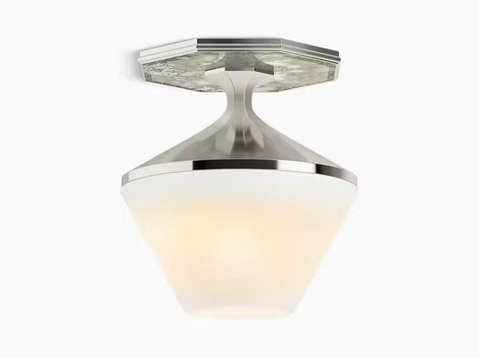 Kohler Celano 32496-FM02-SNL 2 Light Flush Mount Ceiling Light Polished Nickel
