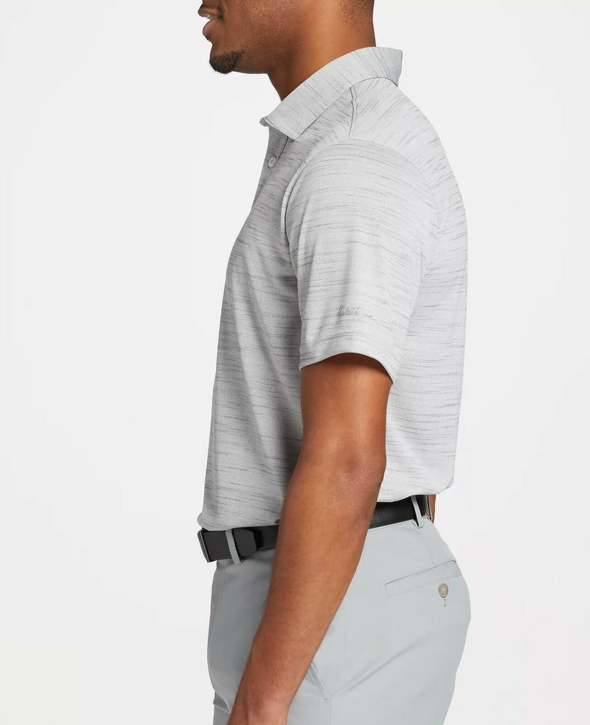 Walter Hagen Men's Golf Polo Shirt Performance Grey Conversational Print
