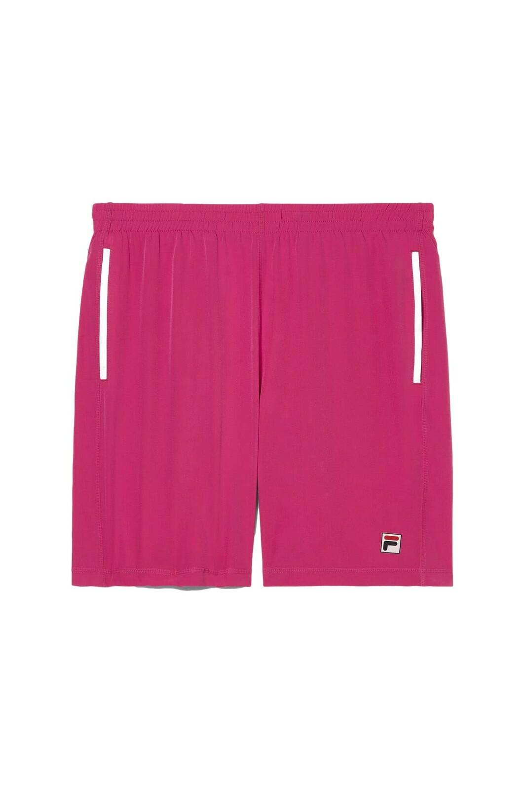 Fila Men's Center Court Stretch Shorts Pink Peacock/White M for Sports