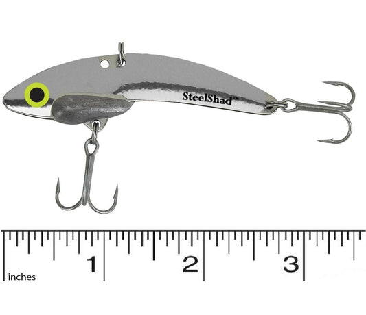 SteelShad Original Series 3/8 oz Lipless Bass Lure Silver Crankbait Style