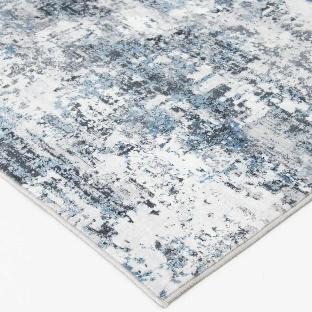 Blue Area Rug 2x3 ft Polyester Machine-Woven by Home Decorators
