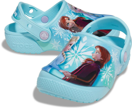 Crocs Kids Disney Frozen 2 Clogs Ice Blue Girls Slip-On Shoes Size 2
