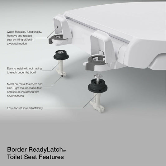 Kohler 4713-RL-47 French Curve ReadyLatch Quiet-Close Elongated Toilet Seat