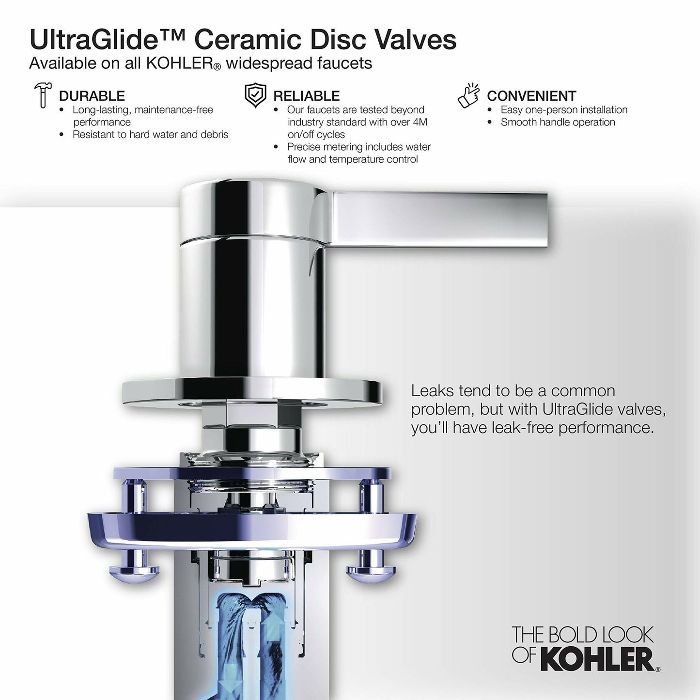 KOHLER K-45102-4-BN Alteo Bathroom Faucet, Bathroom Sink Faucet, Alteo