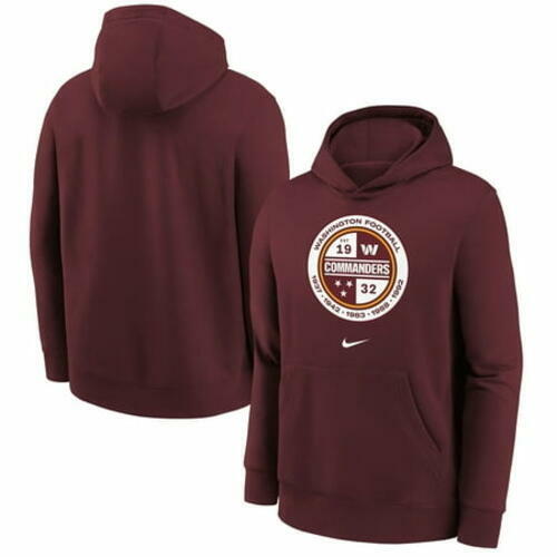 Nike Youth Burgundy Washington Commanders Pullover Hoodie - NFL Apparel