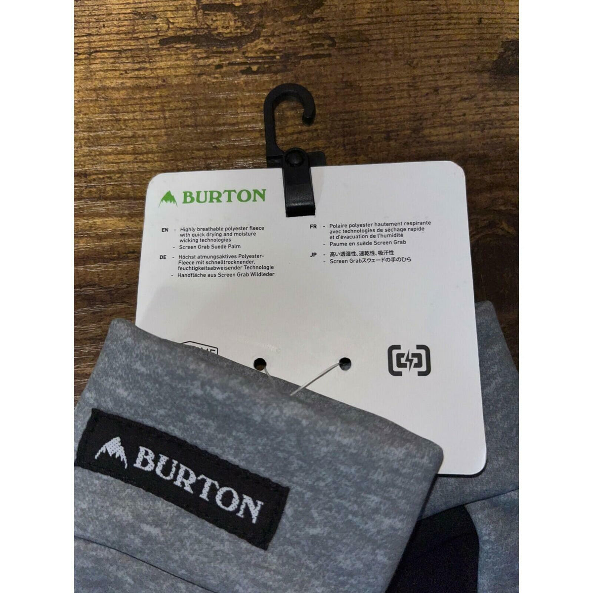 Burton Kids Screen Grab Touchscreen Glove Liners Gray Size M Snowboard