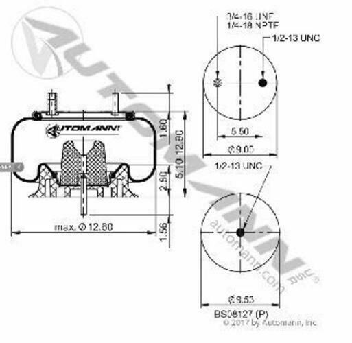 Automann AB1DK23F-9307 Air Spring Rolling Lobe